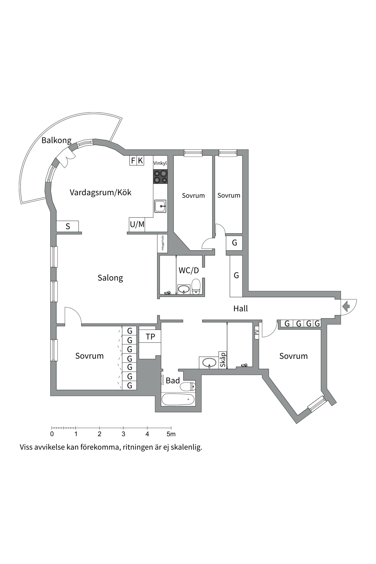 Bostadsbild från Frejgatan 46A, Kommande i Vasastan, Stockholm