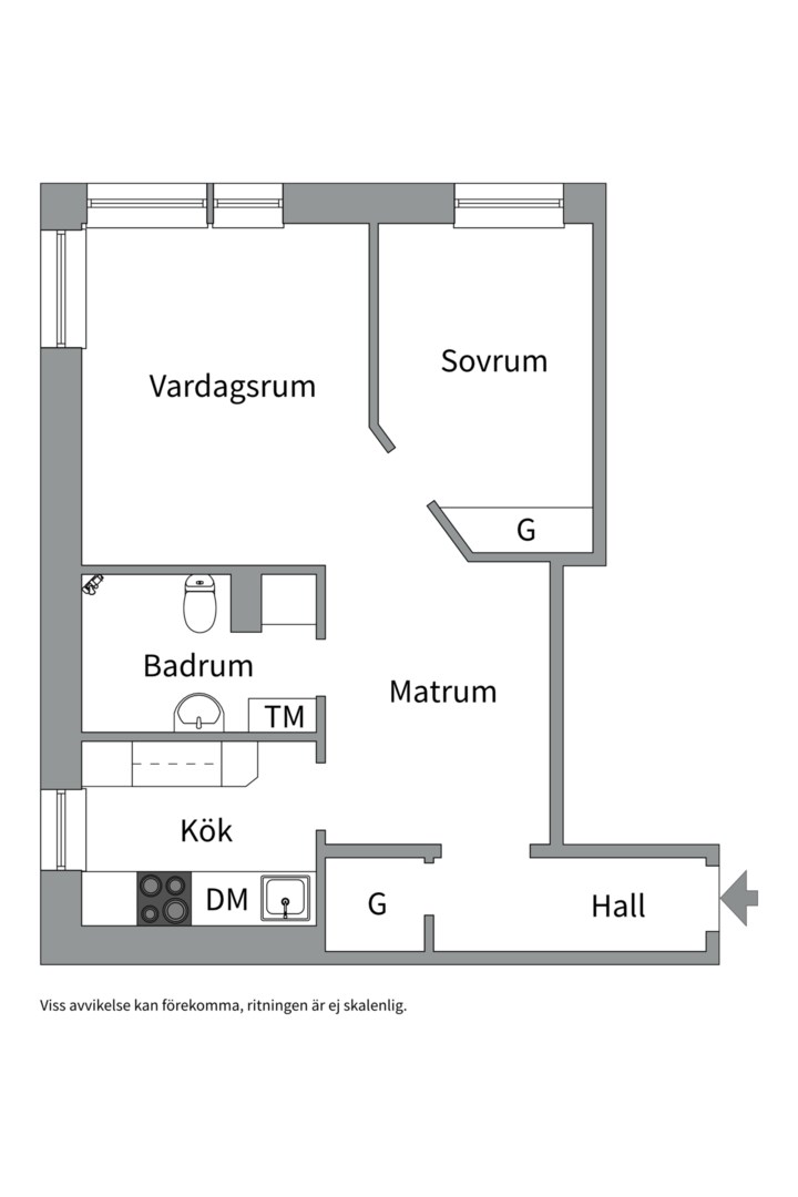 Planlösning från Atterbomsvägen 28, Såld i Kungsholmen - Fredhäll, Stockholm