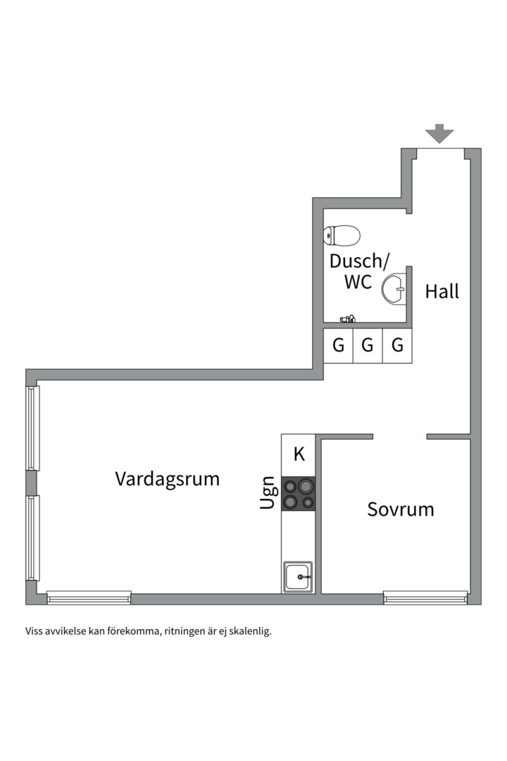 Planlösning från Frödingsvägen 10, Såld i Kungsholmen - Fredhäll, Stockholm