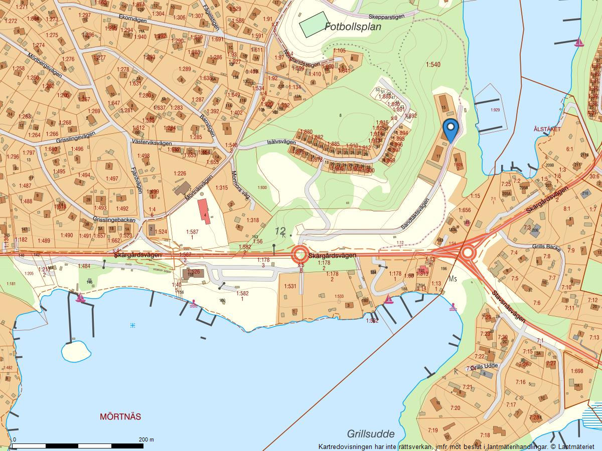 Bostadsbild från Sandtäktsvägen 11, 3 tr, Såld i Mörtnäs, Värmdö