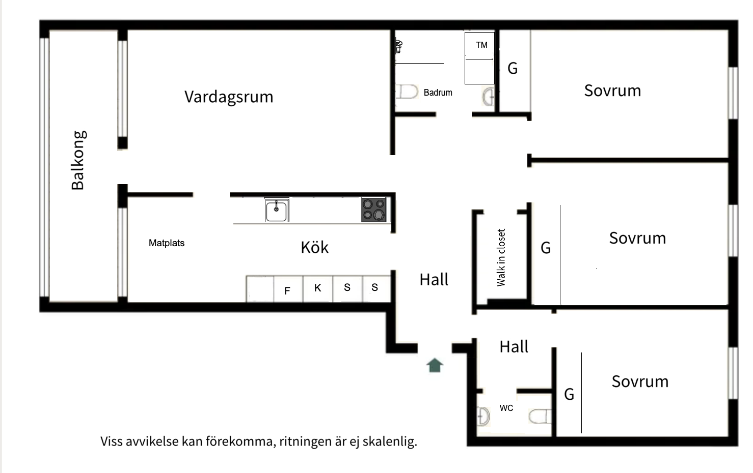 Planlösning från Hagalundsgatan 34, Såld i Solna - Hagalund, Solna