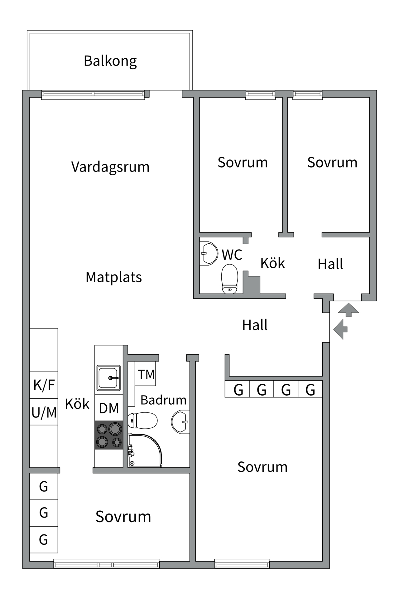 Bostadsbild från Blixtgatan 16, Snart till salu i Gränby, Uppsala