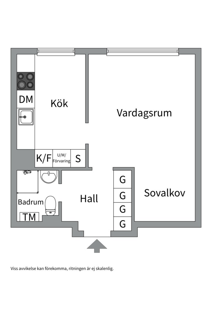 Planlösning från Atlasvägen 39, Såld i Sickla, Nacka