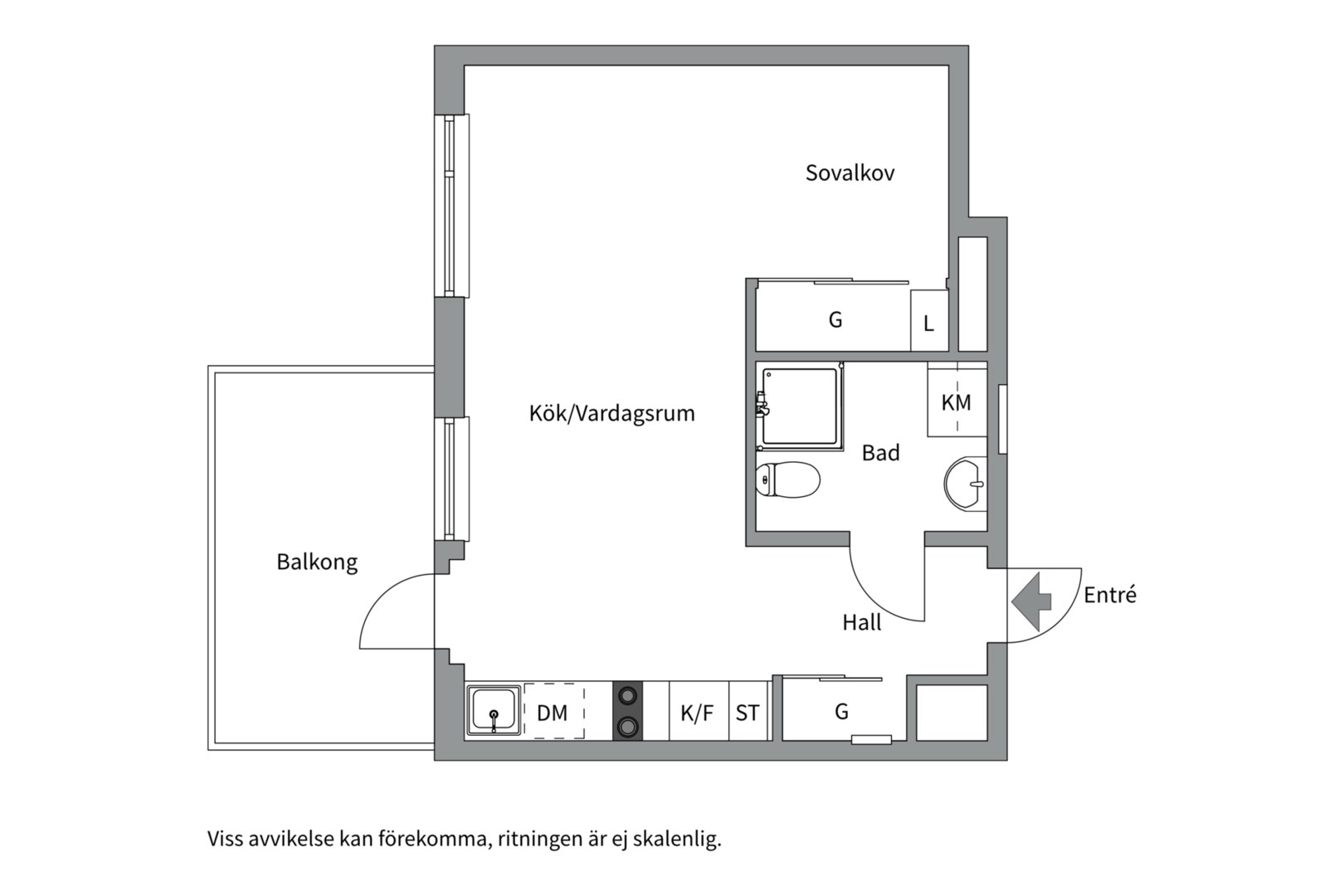 Planlösning från Torngatan 3, Såld i Kapellgärdet, Uppsala