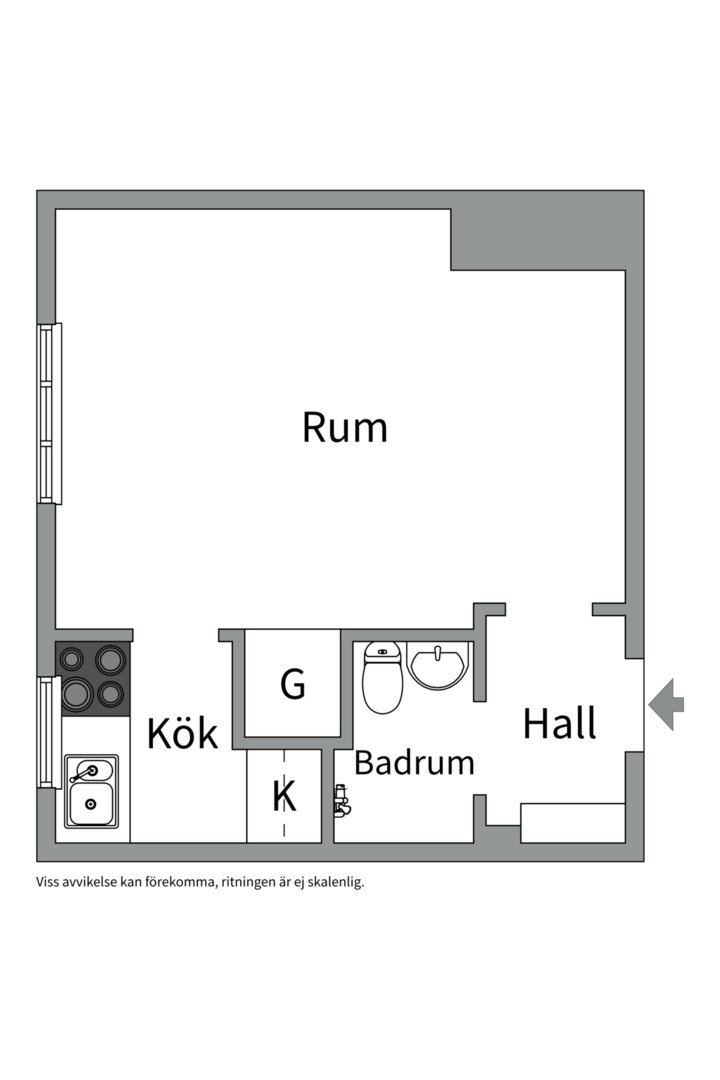 Planlösning från Torphagsvägen 6, 3tr, Såld i Ekhagen, Stockholm