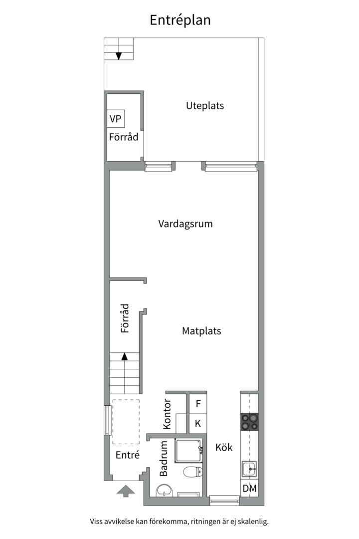 Planlösning från Bromsvägen 18B, Såld i Björknäs, Nacka