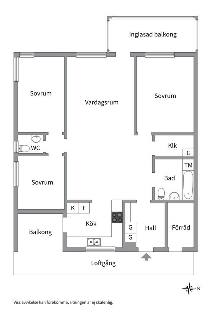 Planlösning från Lings väg 76, Såld i Löten, Uppsala