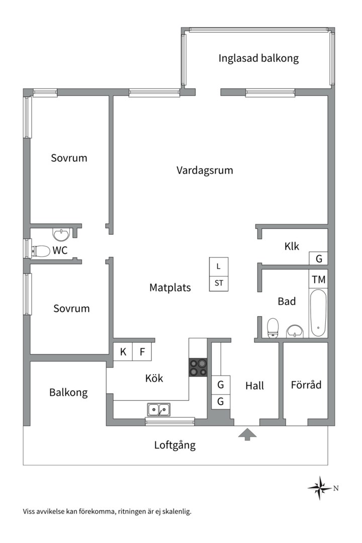 Planlösning från Lings väg 76, Såld i Löten, Uppsala