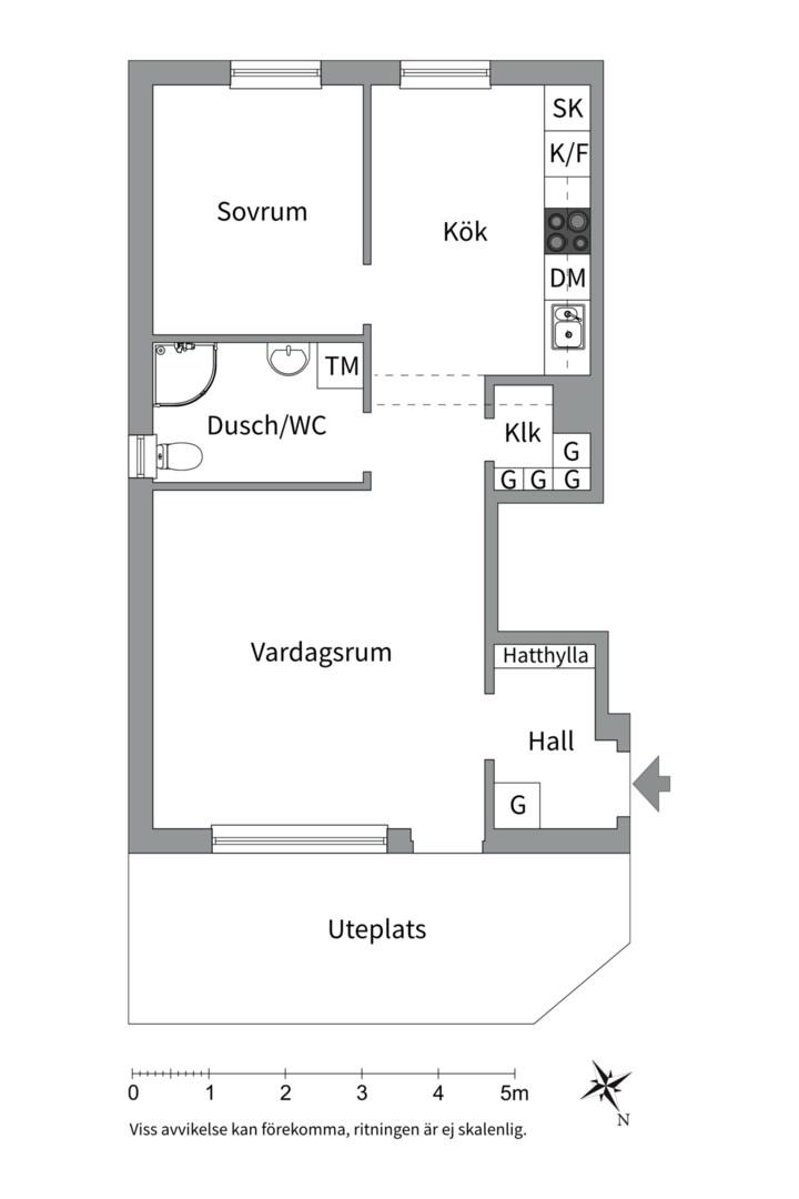 Planlösning från Herrhagsvägen 403, Såld i Herrhagen, Uppsala