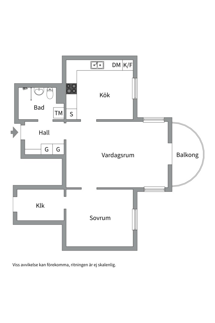 Planlösning från Gustaf Kjellbergs väg 22, Snart till salu i Ulleråker, Uppsala
