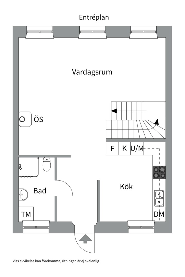 Planlösning från Trädgårdsgatan 3, Såld i Centrum, Uppsala