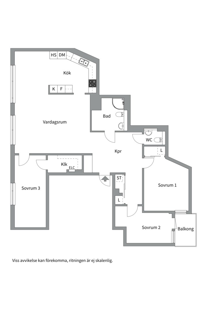 Planlösning från Drottningholmsvägen 53, 7tr, Såld i , Stockholm