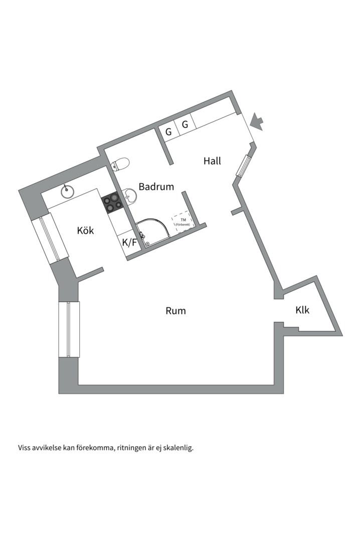 Planlösning från Dalagatan 86C, Såld i Vasastan, Stockholm