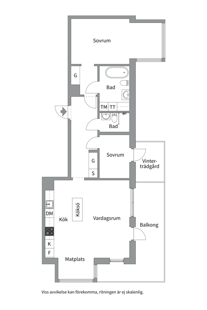 Planlösning från Tollareslingan 7, Kommande i Tollare, Nacka