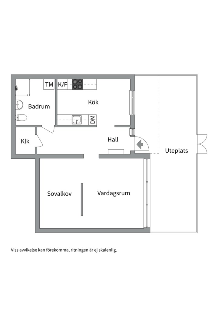 Planlösning från Hovvägen 30B, Såld i Hästhagen, Värmdö