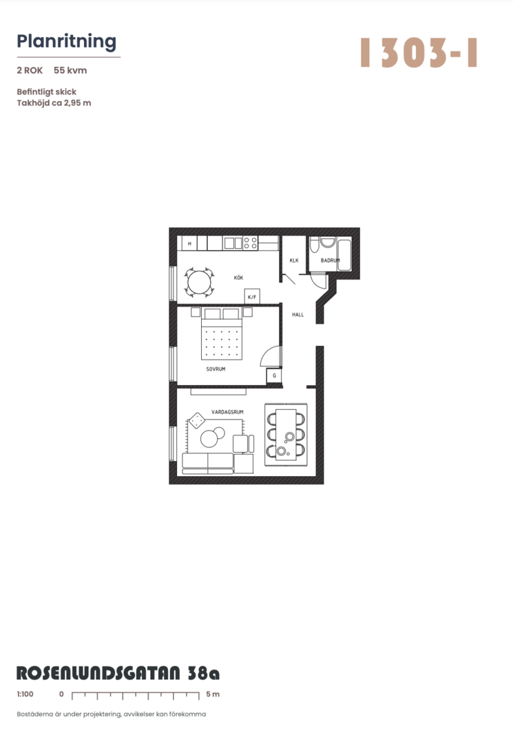 Planlösning från Rosenlundsgatan 38A, 3tr, Såld i Södermalm, Stockholm