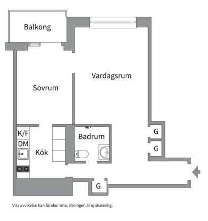 Planlösning från Wargentinsgatan 3, Såld i Kungsholmen, Stockholm