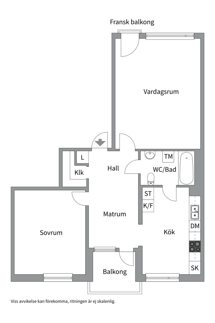Planlösning från Fjärdhundragatan 24, Kommande i Tunabackar, Uppsala