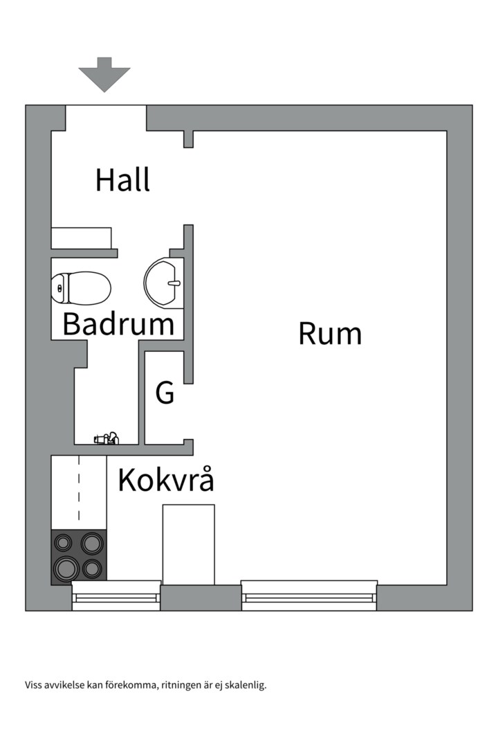 Planlösning från Tegnérgatan 33B, Såld i Luthagen, Uppsala