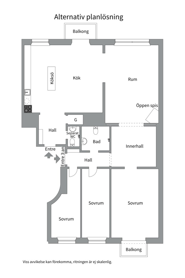 Planlösning från Pontonjärgatan 21, 4tr, Såld i Kungsholmen, Stockholm