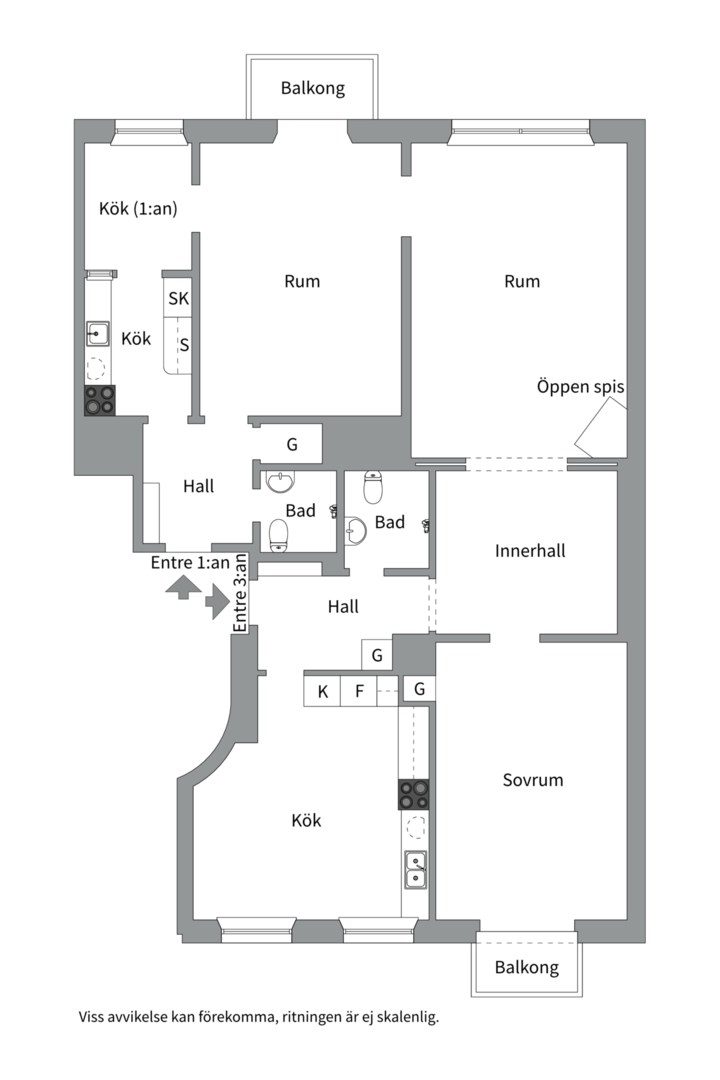 Planlösning från Pontonjärgatan 21, 4tr, Såld i Kungsholmen, Stockholm