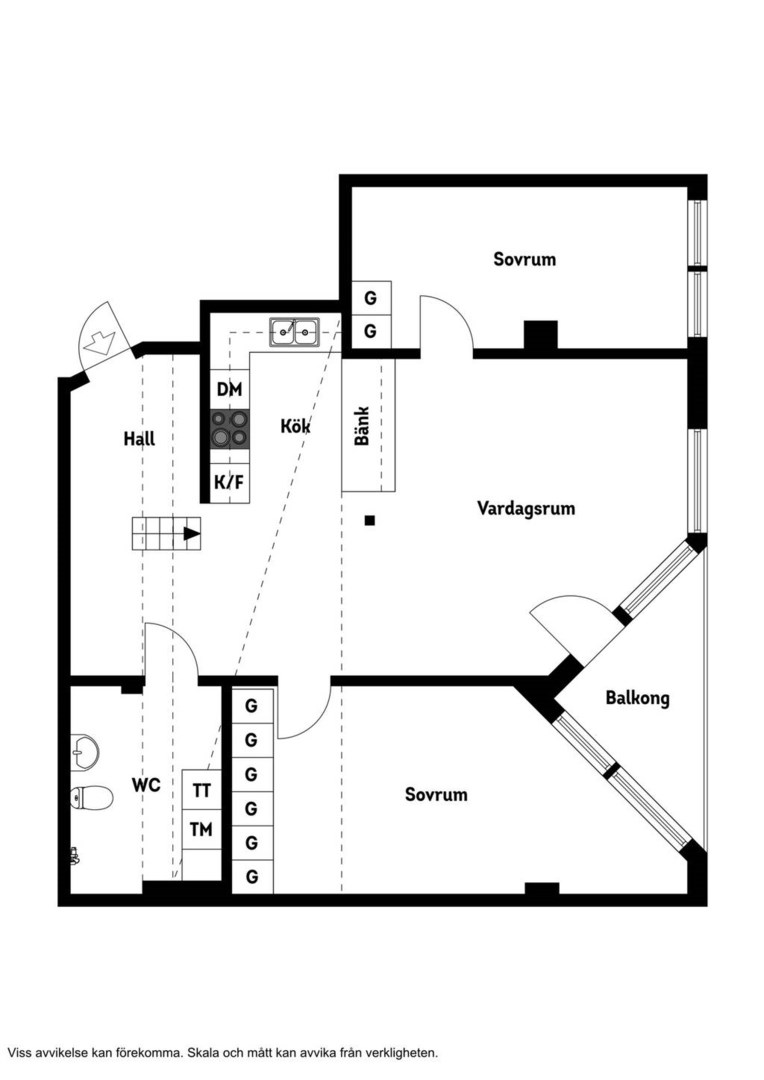 Planlösning från Stig Lindbergs gata 17B, Kommande i Porslinskvarteren, Värmdö