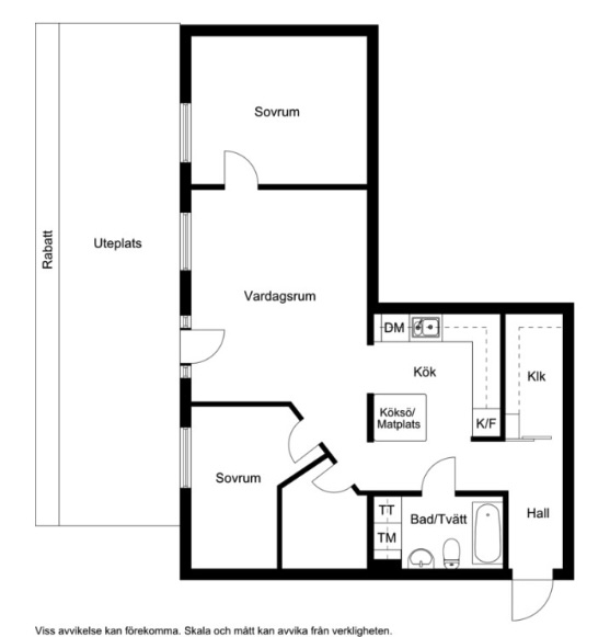 Planlösning från Ringvägen 5B, BV, Kommande i Saltsjöbaden, Nacka