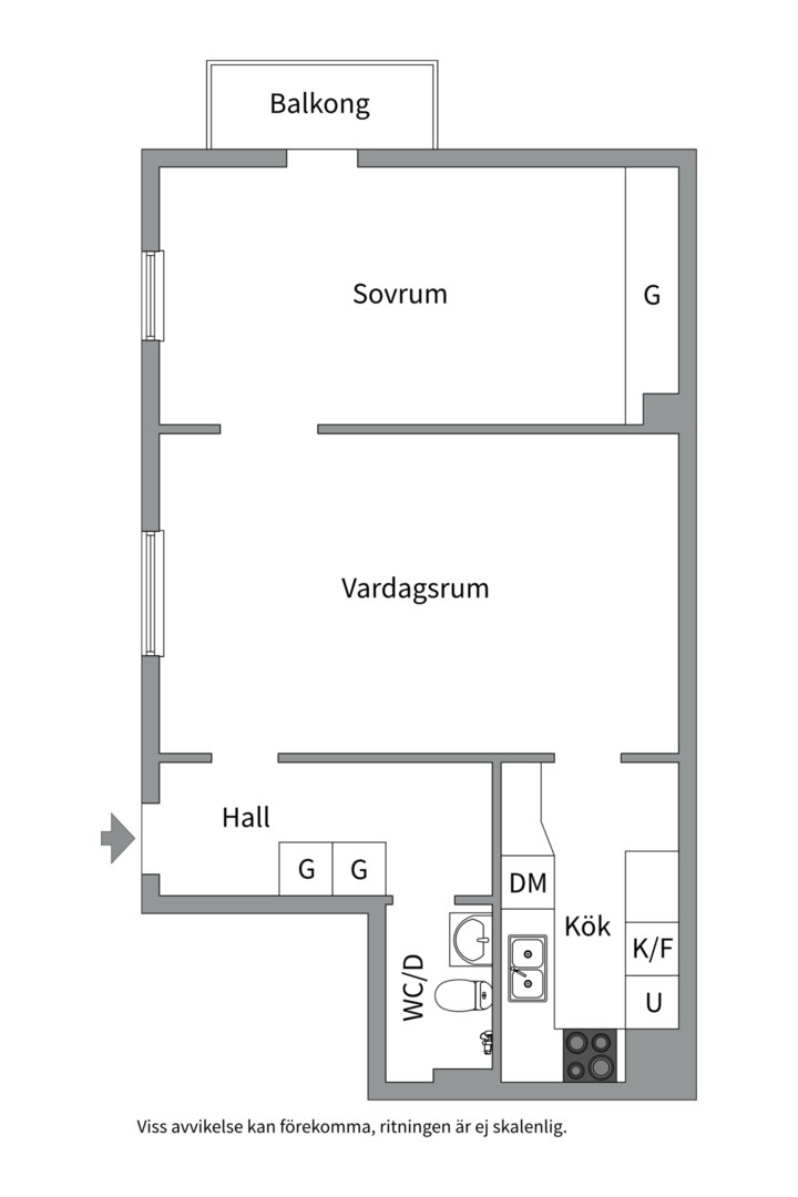 Planlösning från Bergsgatan 27 A, 2tr ö.g., Såld i Kungsholmen, Stockholm