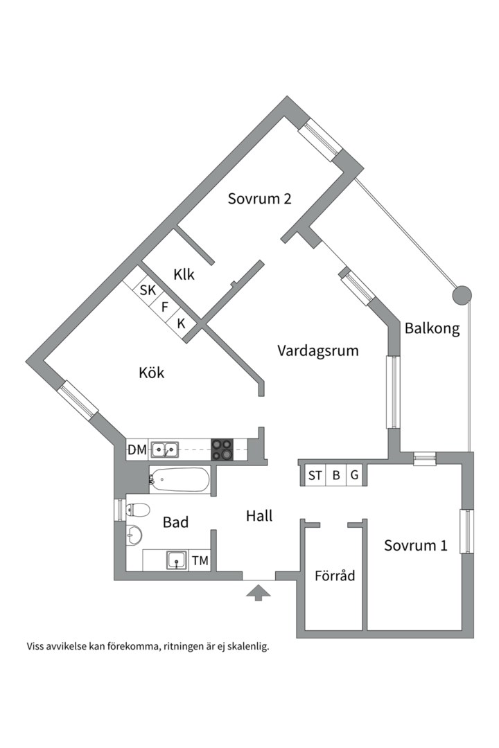 Planlösning från Eksätravägen 142, Såld i Södra Gottsunda, Uppsala