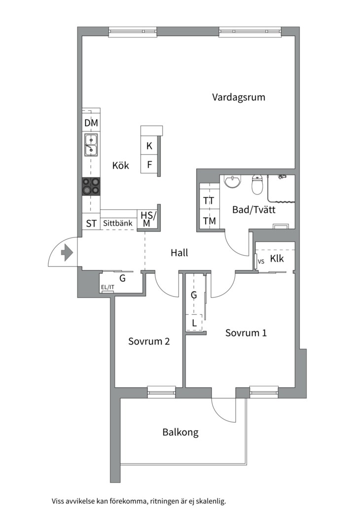 Planlösning från Kungsängsgatan 59G, Såld i Kungsängen, Uppsala
