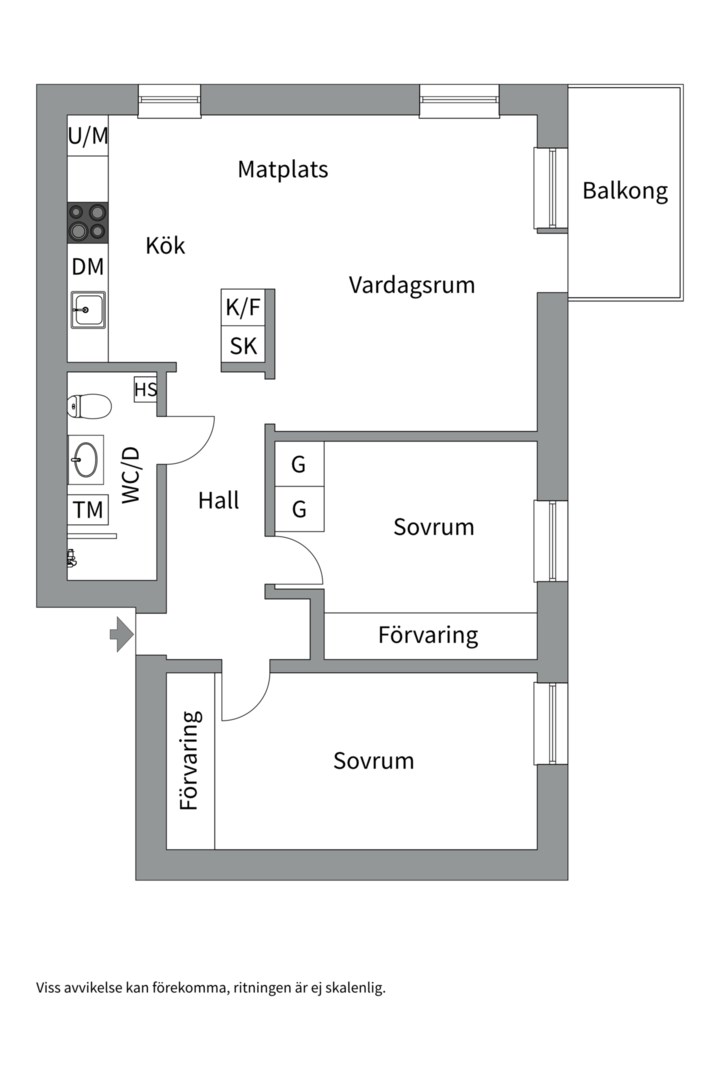 Planlösning från Fasanvägen 32, 1tr, Såld i Saltängen, Nacka