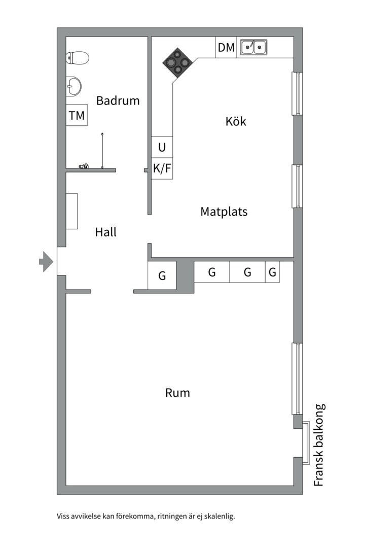 Planlösning från Beckasinvägen 36, Såld i Saltängen, Nacka
