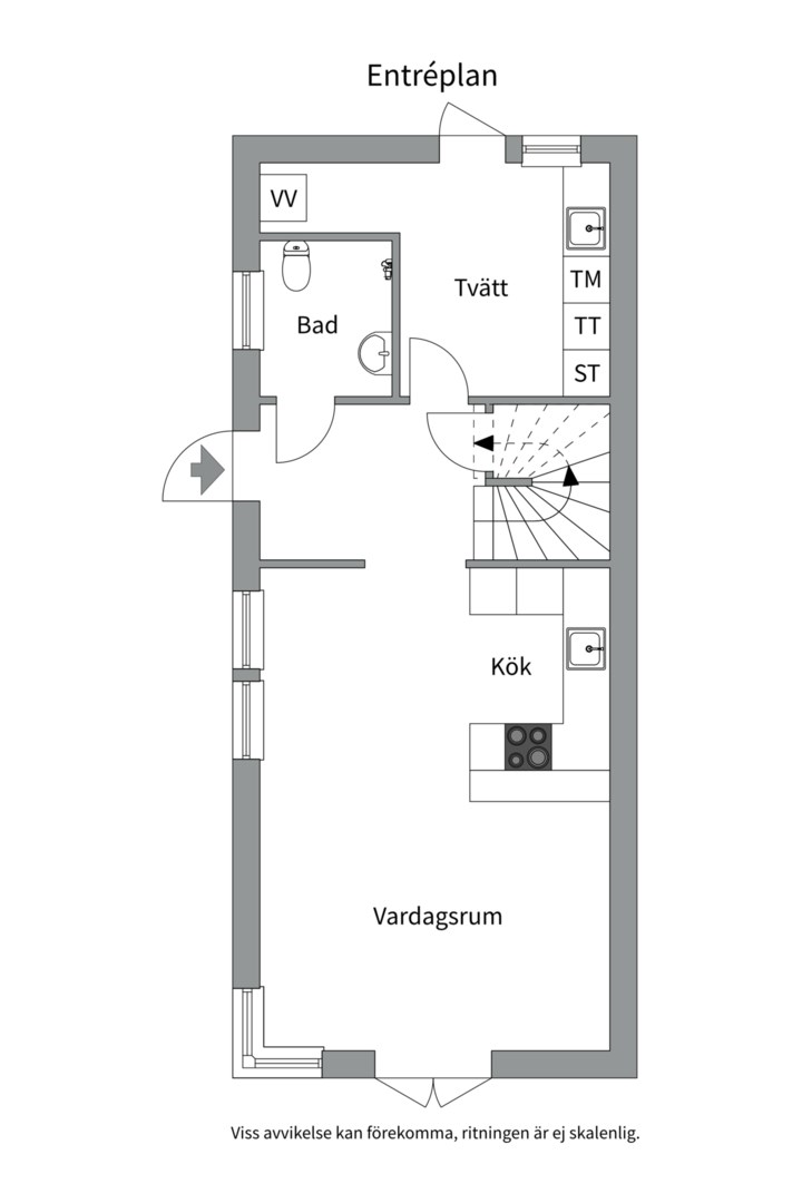 Planlösning från Åkervägen 19B, Kommande i Kummelnäs - Björnberget, Nacka
