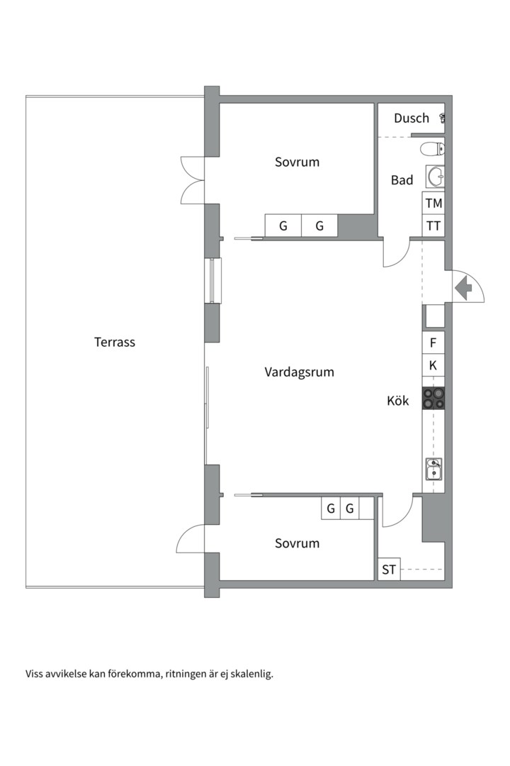Planlösning från Marinstadsvägen 5, Såld i Marinstaden, Nacka