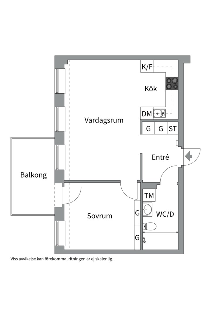Planlösning från Sickla Allé 13, Såld i Sickla Allé, Nacka