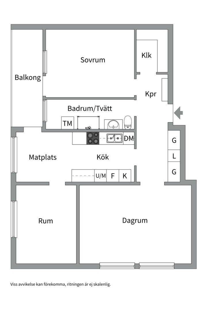 Planlösning från Fyrislundsgatan 46, Såld i Årsta, Uppsala