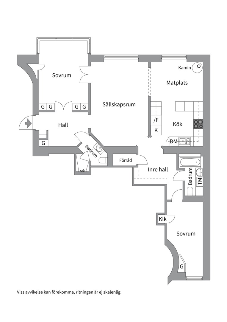 Planlösning från Tegnérlunden 9, Såld i Vasastan - Norrmalm, Stockholm