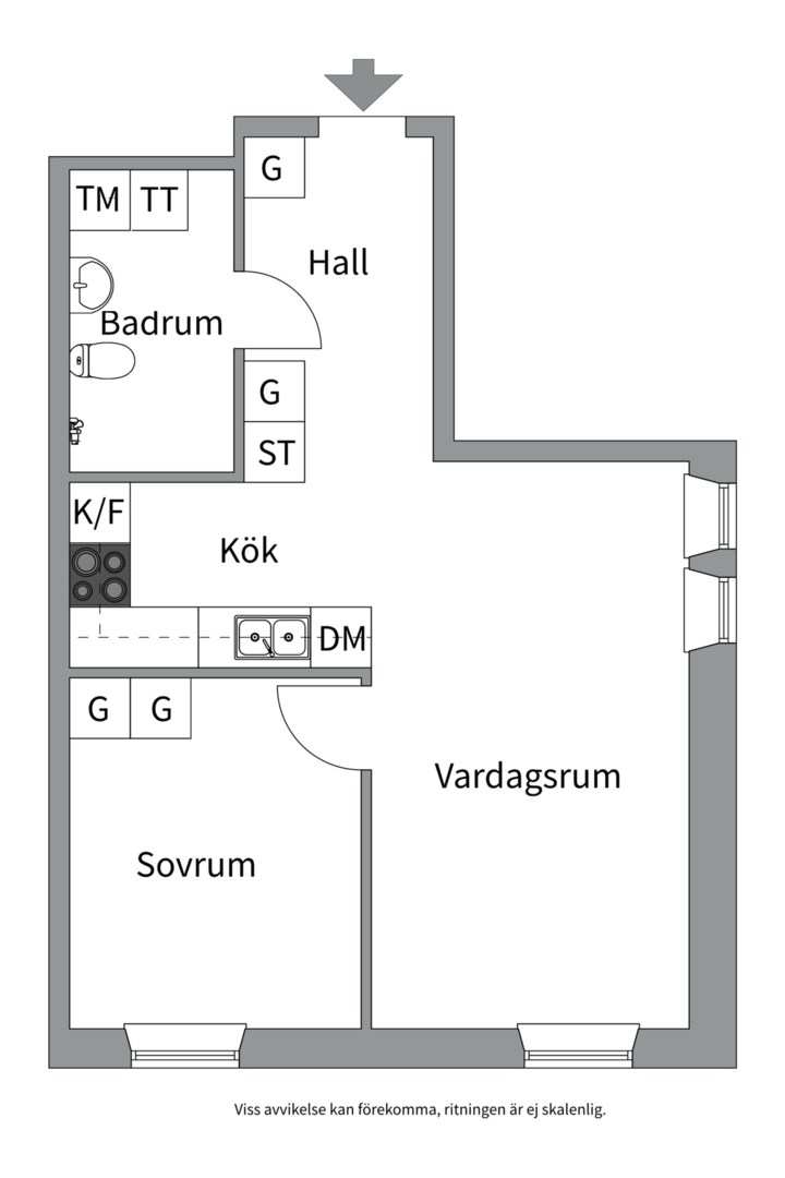 Planlösning från Torgny Segerstedts allé 4, Såld i Rosendal, Uppsala