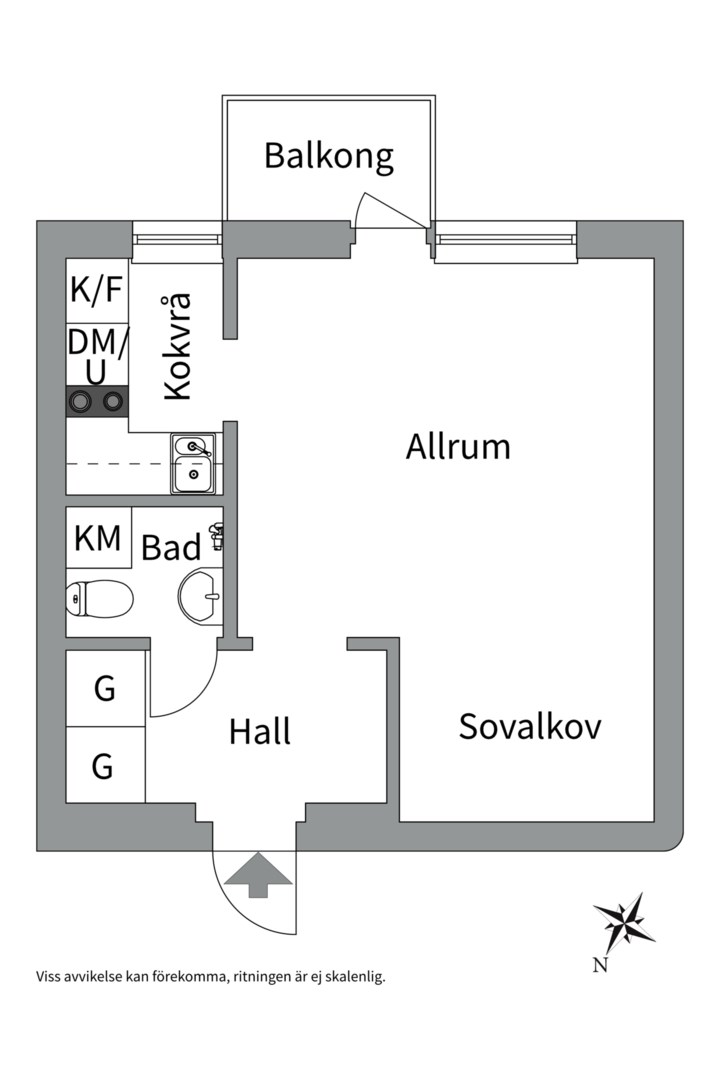 Planlösning från Artillerigatan 14A, Såld i Kåbo, Uppsala