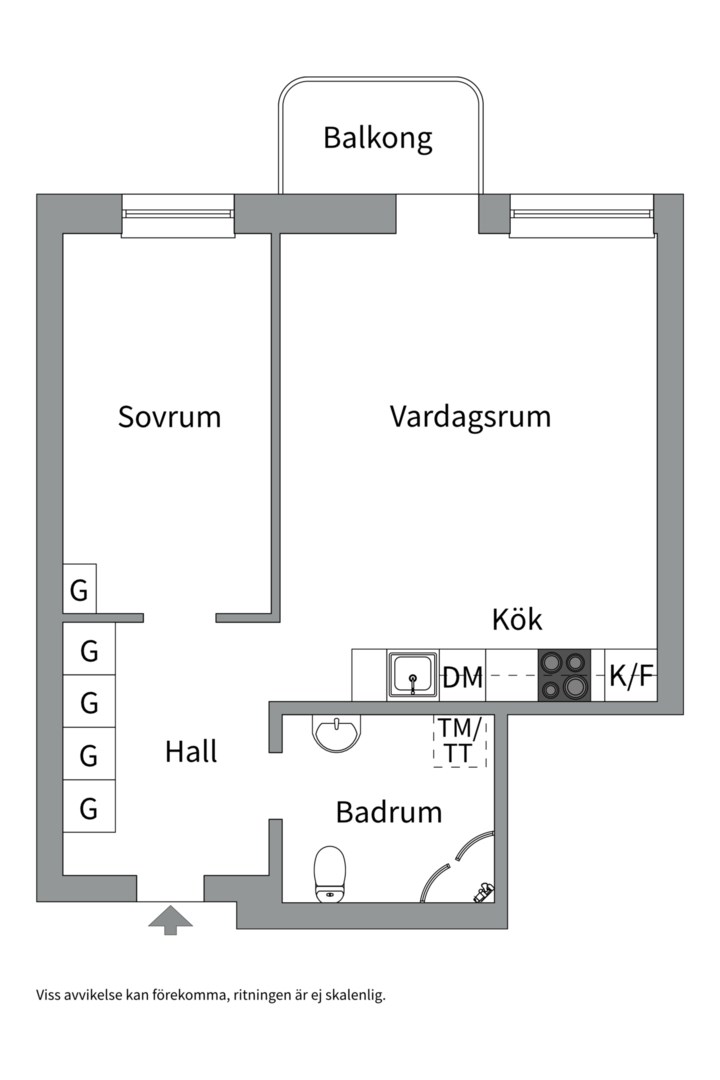 Planlösning från Gjörwellsgatan 15, 6 tr, Såld i Kungsholmen - Marieberg, Stockholm