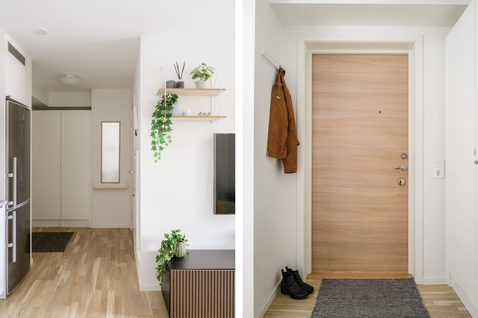 Entréhall med gott om förvaring.