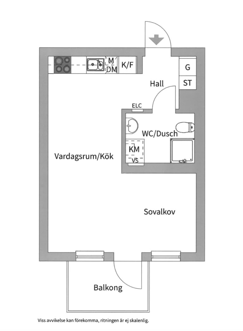 Planlösning från Wilhelm Kåges gata 100, 1tr, Kommande i Porslinskvarteren, Värmdö