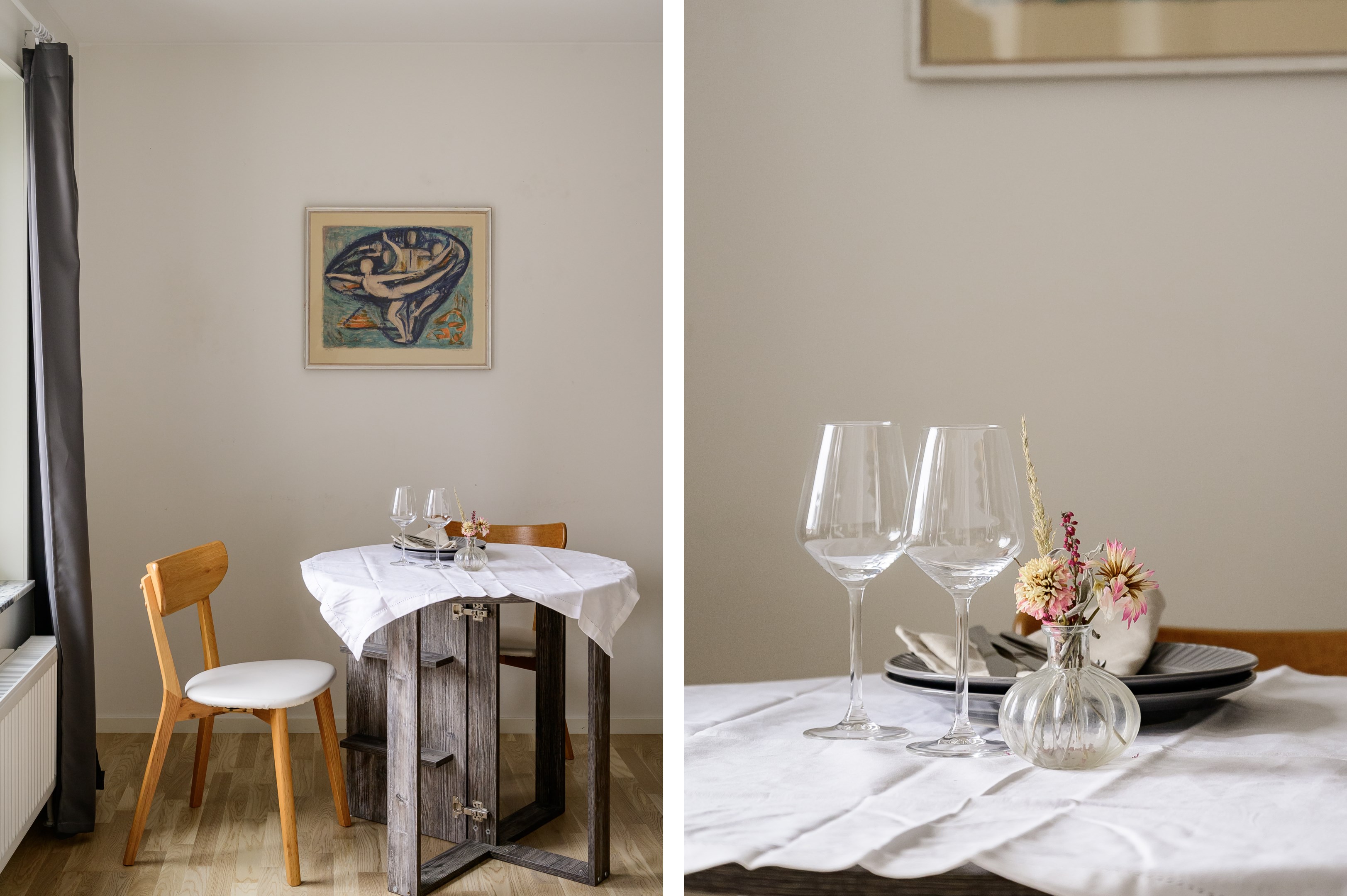 Matplats med rikt ljusinsläpp.