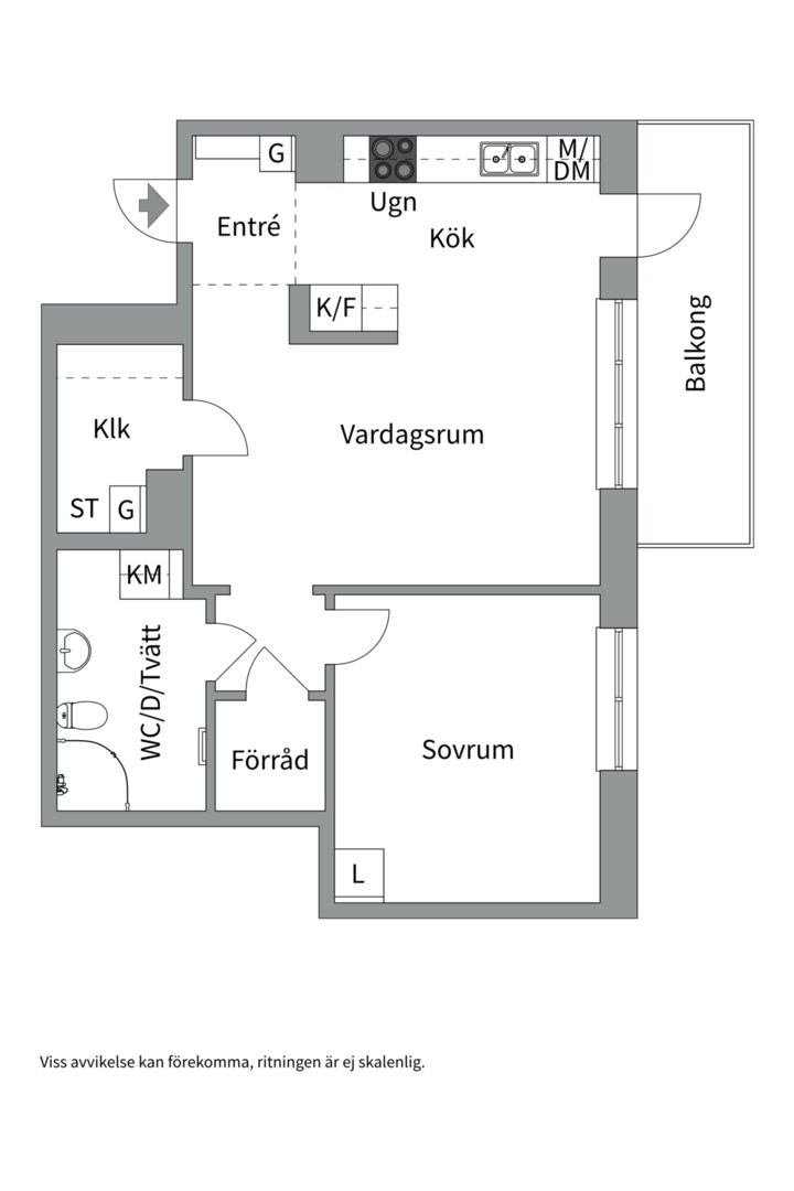 Planlösning från Fäktmästargatan 13, Såld i Rosendal, Uppsala