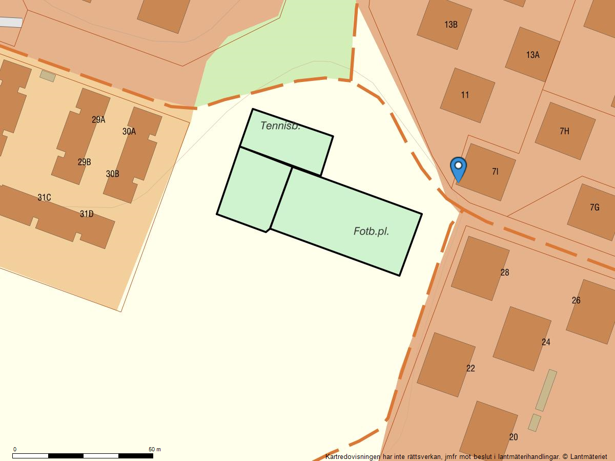 Insynskyddat läge med utblick mot sydväst.