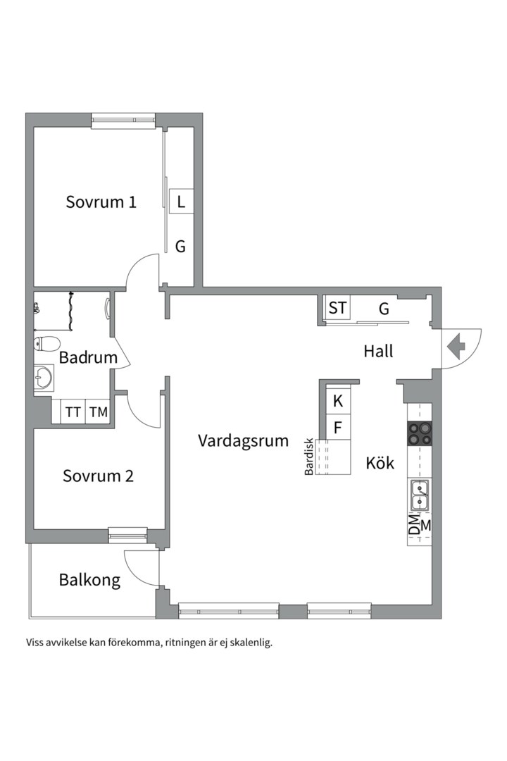 Planlösning från Formgatan 3, Till salu i Luthagen, Uppsala