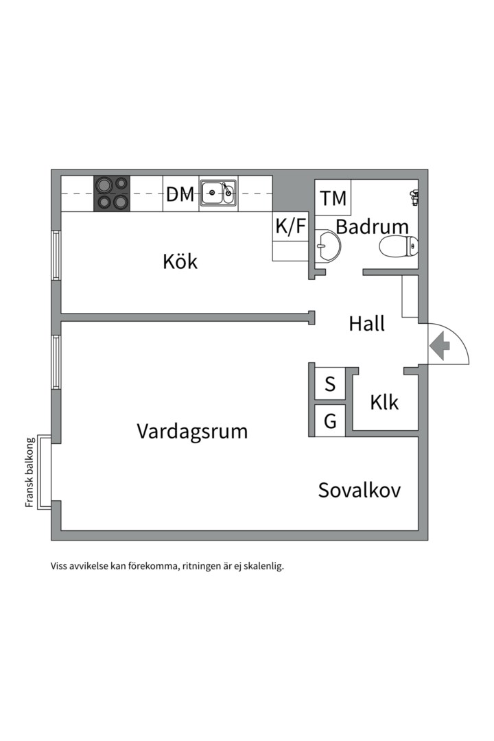 Planlösning från Atlasvägen 61, Såld i Sickla, Nacka