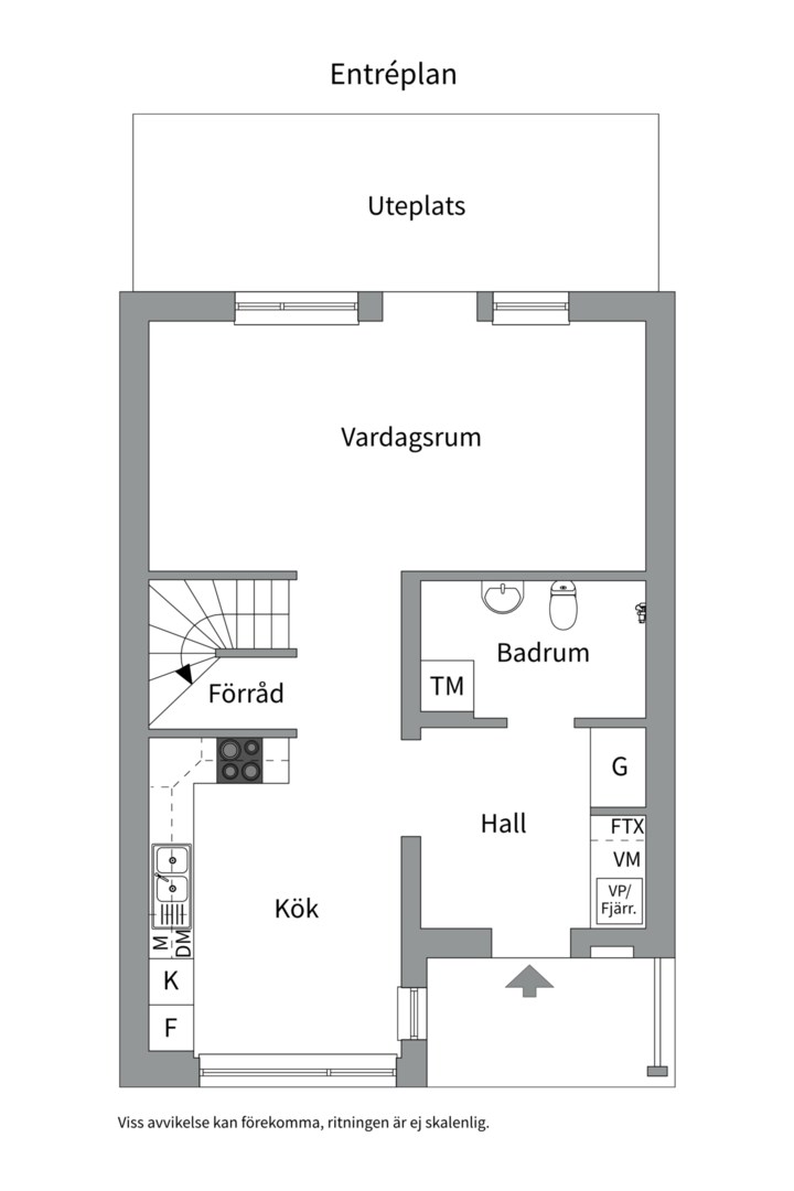 Planlösning från Rubingatan 20, Till salu i Bäckby, Västerås
