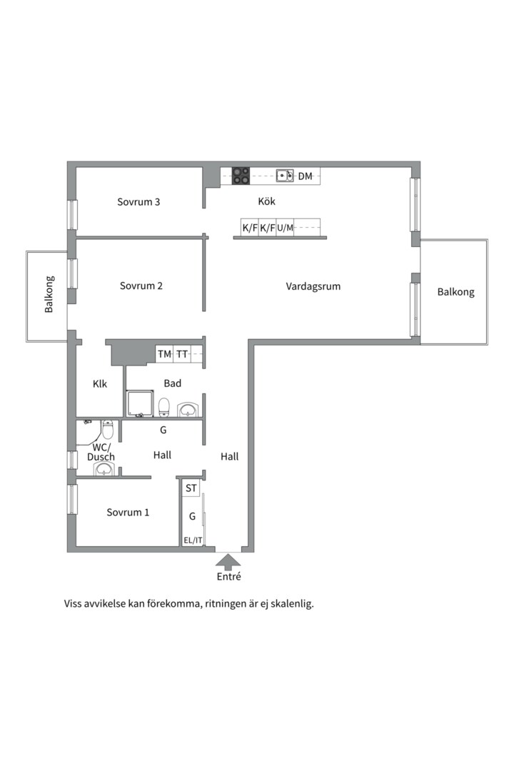 Planlösning från Torngatan 1, Kommande i Kapellgärdet, Uppsala