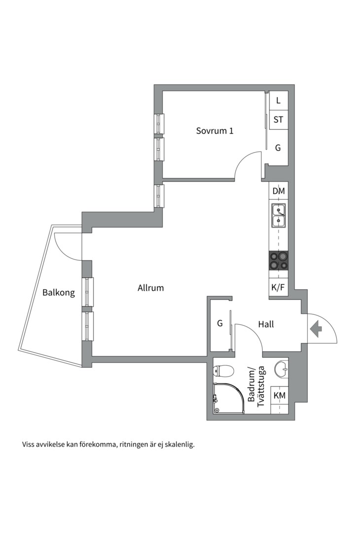 Planlösning från Portalgatan 90, Såld i Kapellgärdet, Uppsala